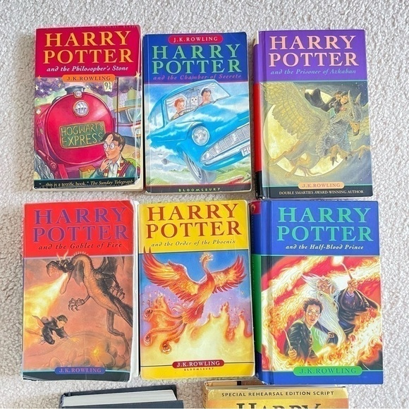 Harry Potter Book Series Set 1-8, 4 Hard Cover, 4 Paperback (1-7 no Dust Jacket) - Picture 3 of 16